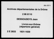 Répertoire général (8 décembre 1631-1639).