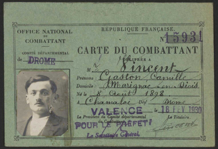 Vincent, Gaston Camille