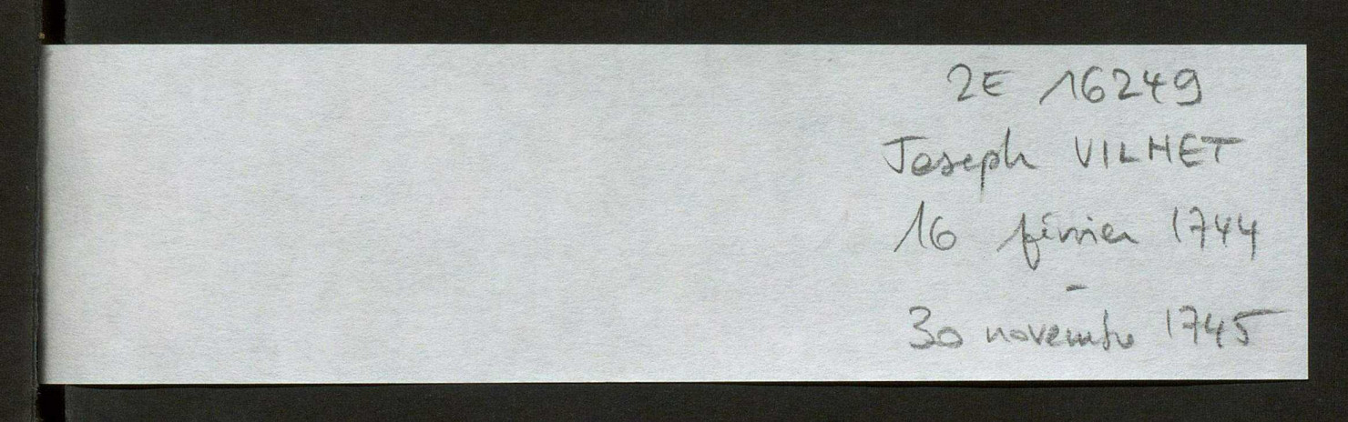 16 février 1744-30 novembre 1745