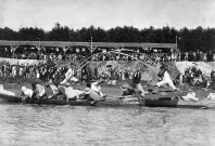 Tournoi de joutes sur Le Rhône.