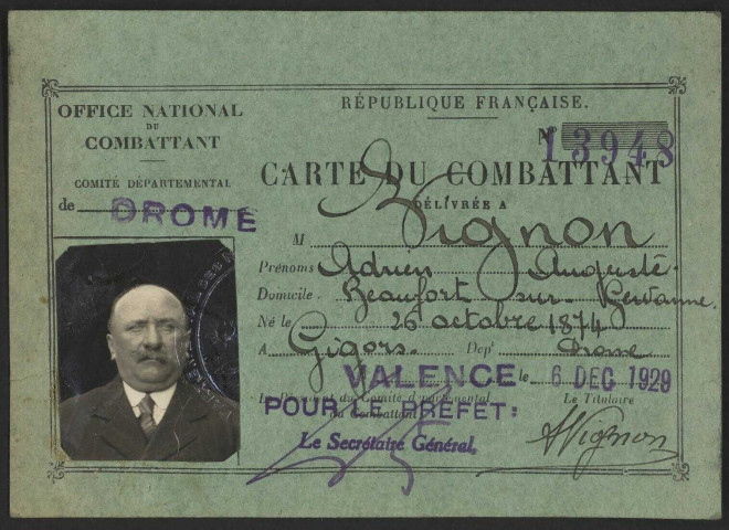 Vignon, Adrien Auguste