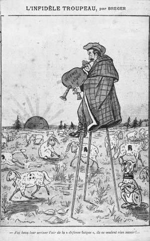 Caricature, extrait du journal "Le Pèlerin".