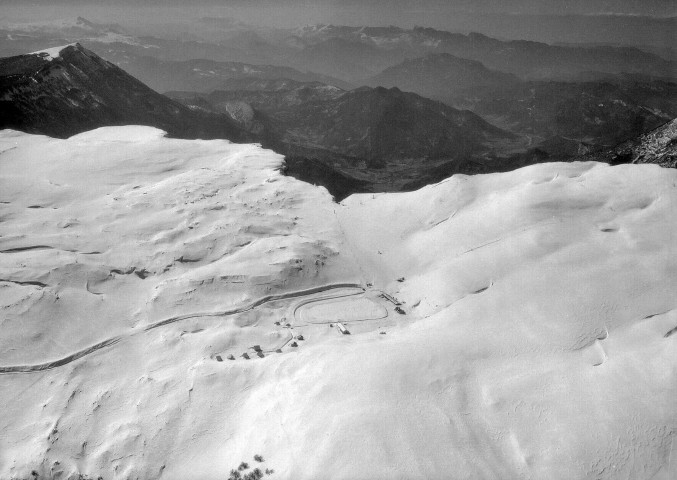 Bouvante.- Vue aérienne de la station de ski Font-d'Urle.