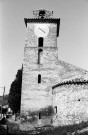 Montclar-sur-Gervanne.- La façade est du clocher de l'église Saint-Jacques et Saint-Philippe du hameau de Vaugelas.