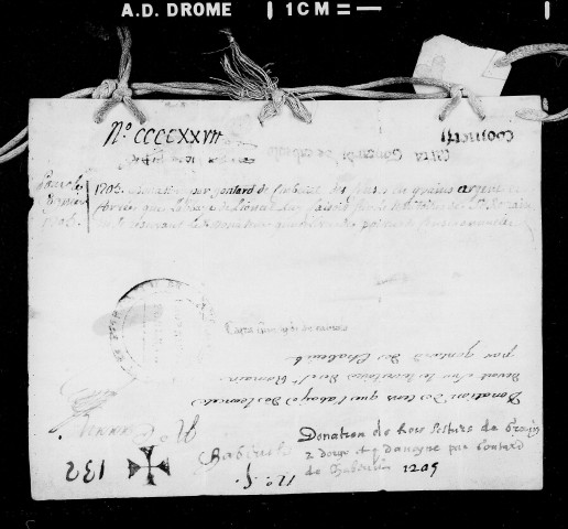 Donation par Gontard de Chabeuil.