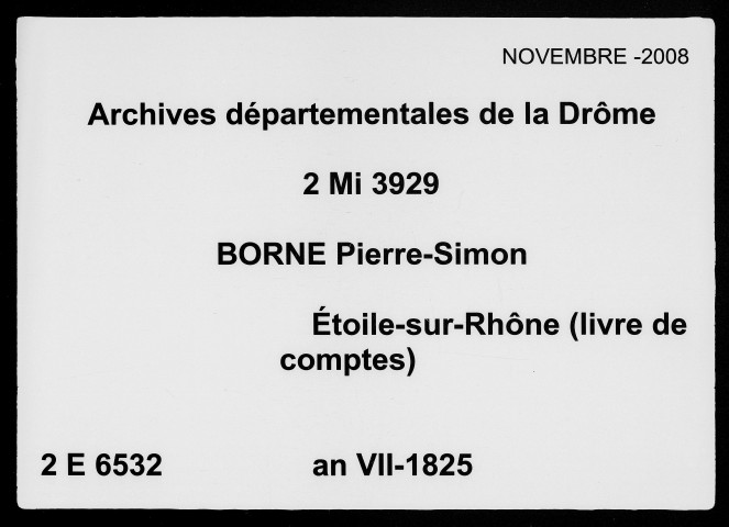 Table alphabétique des actes dus par clients (12 pluviôse an VII-23 janvier 1825).