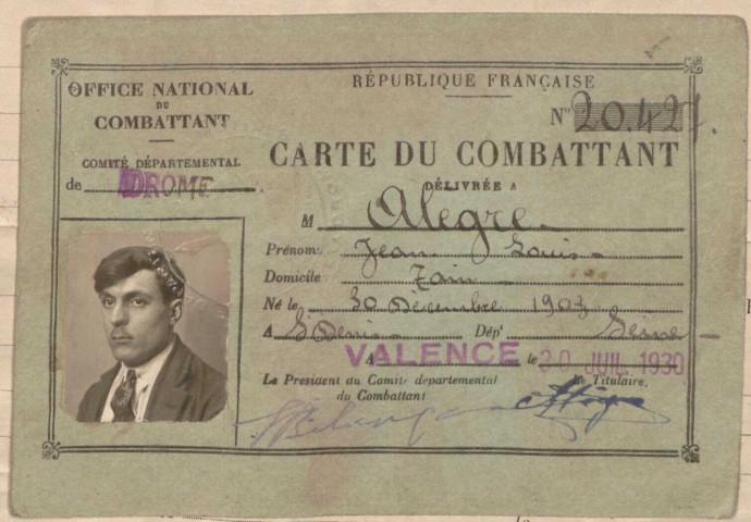 Alègre, Jean Louis Marius