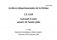 9 décembre 1587-31 décembre 1588