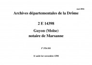 11 août-1er novembre 1598