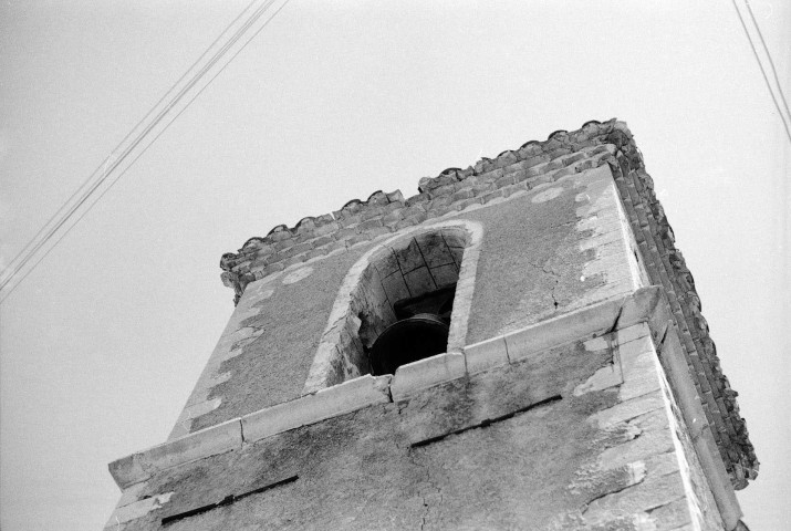 La Roche-sur-le-Buis.- La face nord du clocher de l'église Saint-Christophe.