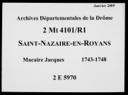 12 mai 1743-20 mai 1748