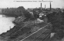 Saint-Rambert d'Albon. - l'usine Cognat et le Rhône.