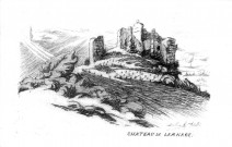 Reproduction du dessin des vestiges du château.