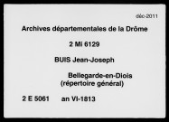 Répertoire général (24 vendémiaire an VI-5 décembre 1813).