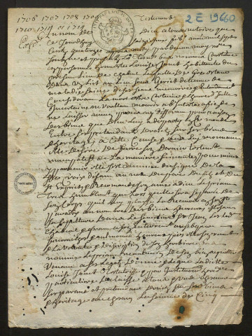 Testaments (1706-1714).