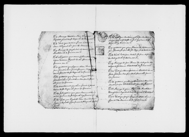 Répertoire général (24 vendémiaire an VI-5 décembre 1813).