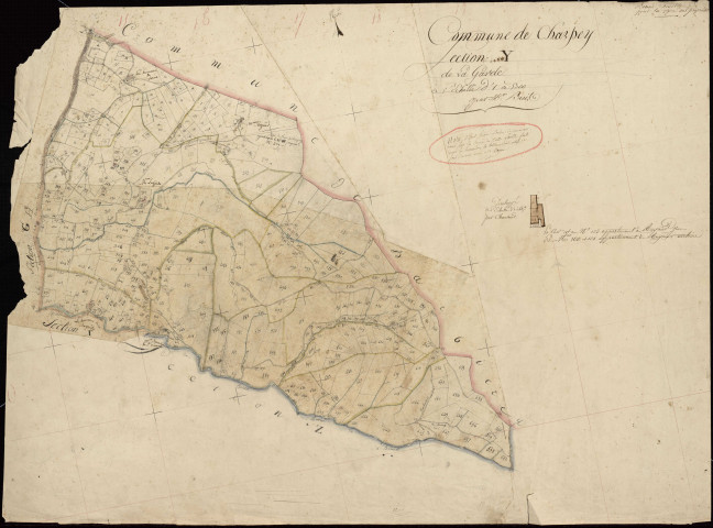 Section Y, Garde (la). Reynier (maisons) (agrandissement).