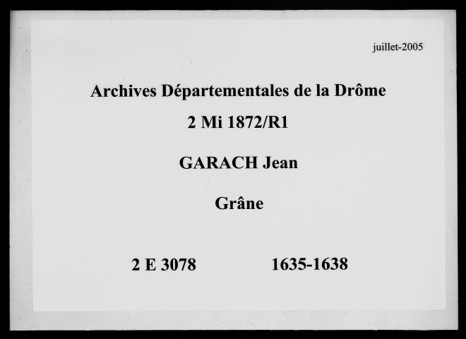 8 septembre 1635-21 novembre 1638