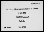 17 janvier 1766-23 janvier 1769