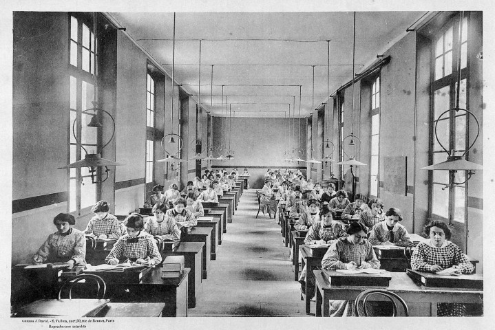 Valence.- La salle d'étude de l'École Normale d'institutrices.