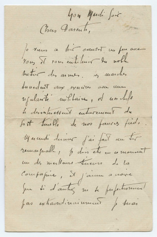 Correspondance de Maurice Plan adressée à ses parents.