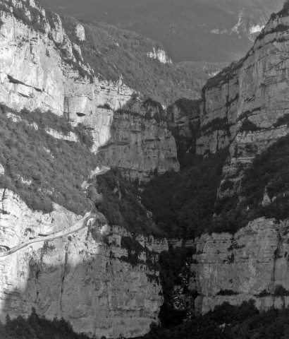 Vue aérienne des Grands Goulets.