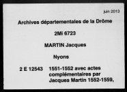 29 décembre 1551-4 décembre 1552