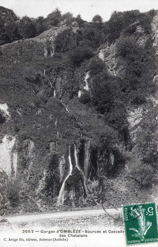 Les gorges d'Omblèze, la cascade des Chatelans.