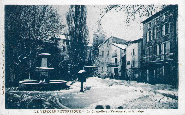 Le village sous la neige.