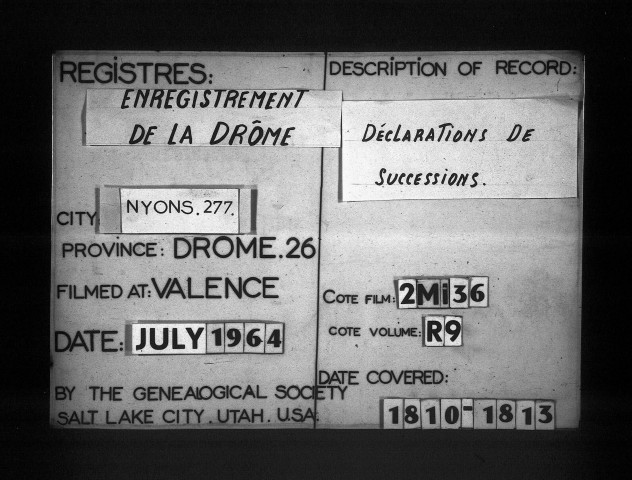 5 février 1810 - 29 mars 1813