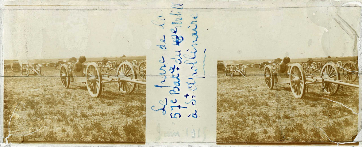 Saint-Apollinaire. - Le parc de la 57e batterie du 48e régiment d'artillerie.