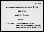 3 janvier 1567-23 novembre 1568