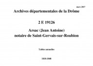 Tables annuelles (1818-1848).