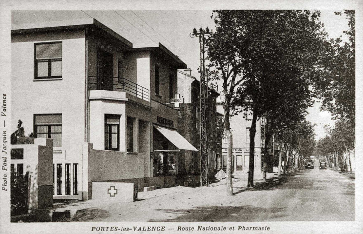 Portes-lès-Valence.- L'actuelle rue Jean Jaurès.