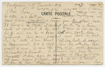 Lettre reçue de sa soeur Marie.