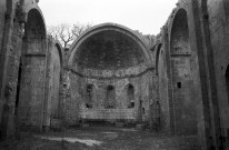 Aleyrac. - La nef et le cul de four du prieuré Notre-Dame-la-Brune, ruiné en 1385.