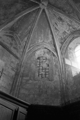 Saint-Paul-Trois-Châteaux.- Nervures de la voûte de la chapelle latérale sud de l'ancienne cathédrale Notre-Dame et Saint-Paul, l'ancienne sacristie.