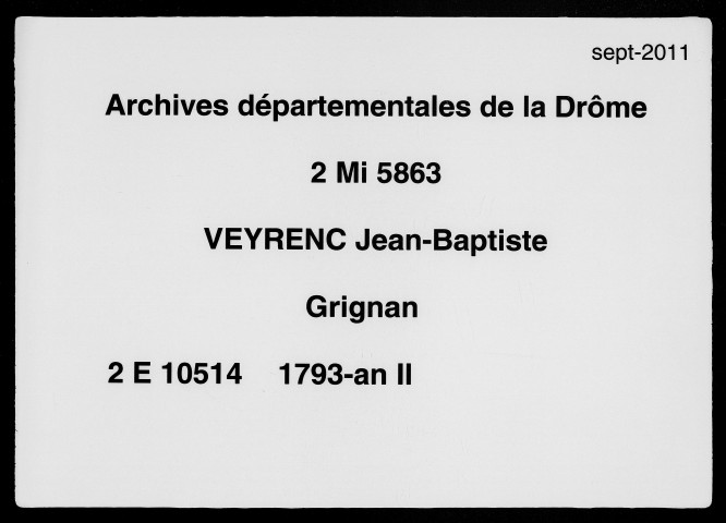 1er vendémiaire-4 frimaire an II