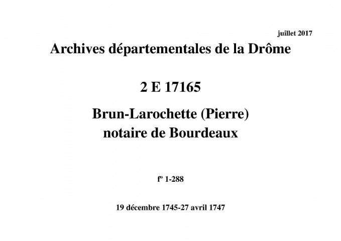 19 décembre 1745-27 avril 1747