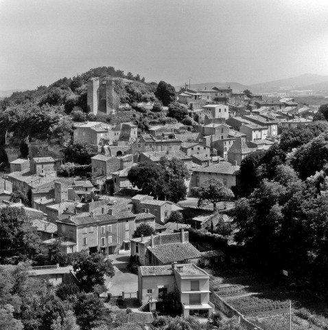 Vue aérienne du village.