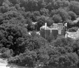 Vue aérienne du Val des Nymphes, la chapelle.