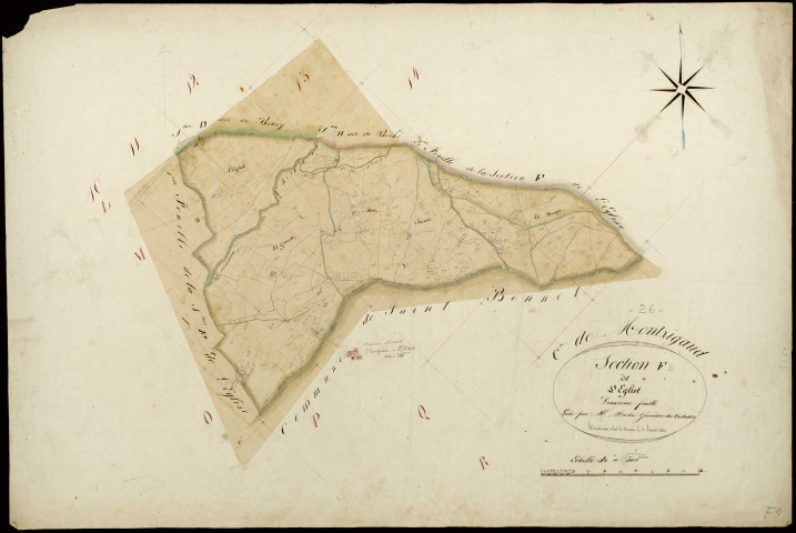 Section F2, Église (l'). Berard (maisons) (agrandissement).