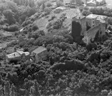 Vue aérienne du château.