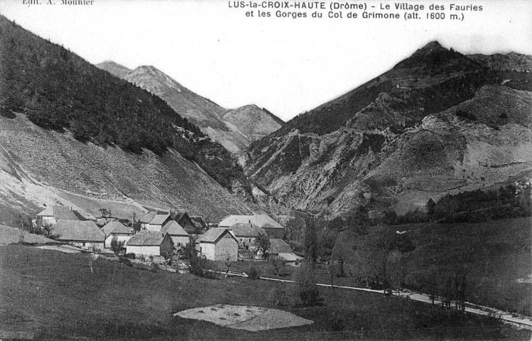 Vue générale du hameau les Fauries.