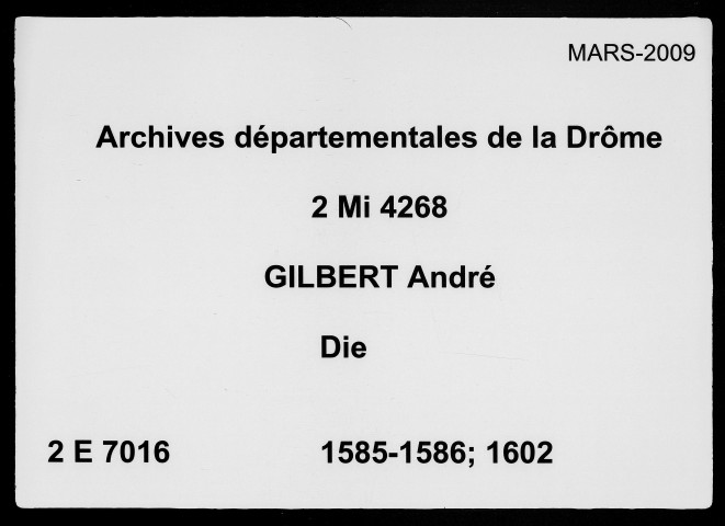 26 février 1585-5 mars 1602