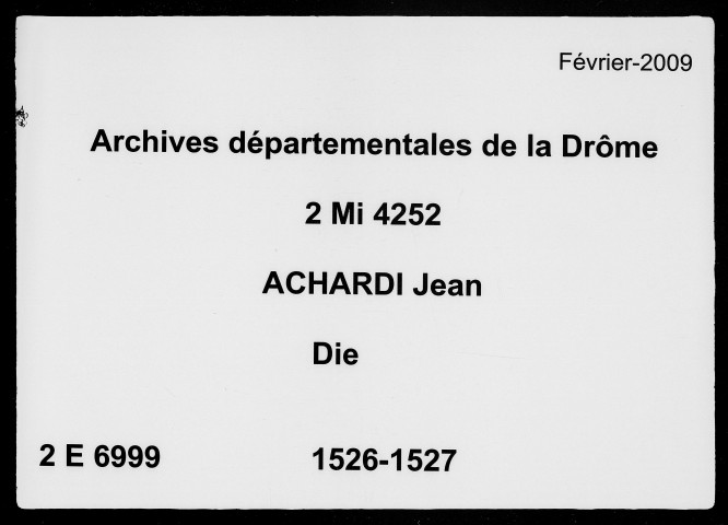 19 décembre 1526-23 mars 1527