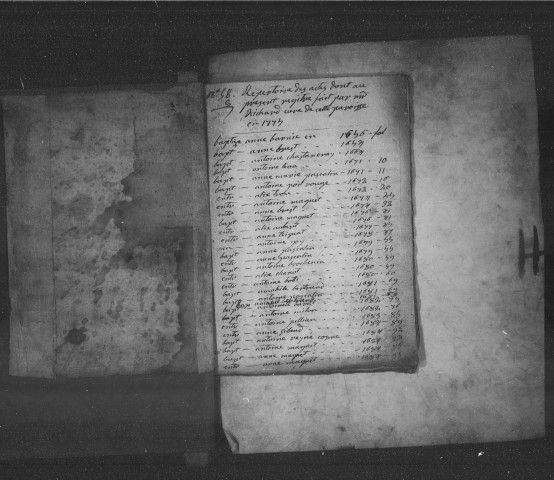 Paroisse de Francillon. - Baptêmes, mariages, sépultures (1670-1792).