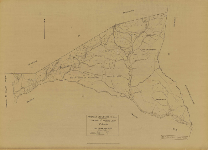 C1, Le Pré Chauvin et La Combe. 1948.