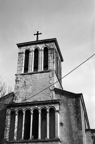 Bourdeaux.- Le clocher de l'église Saint-Savin.