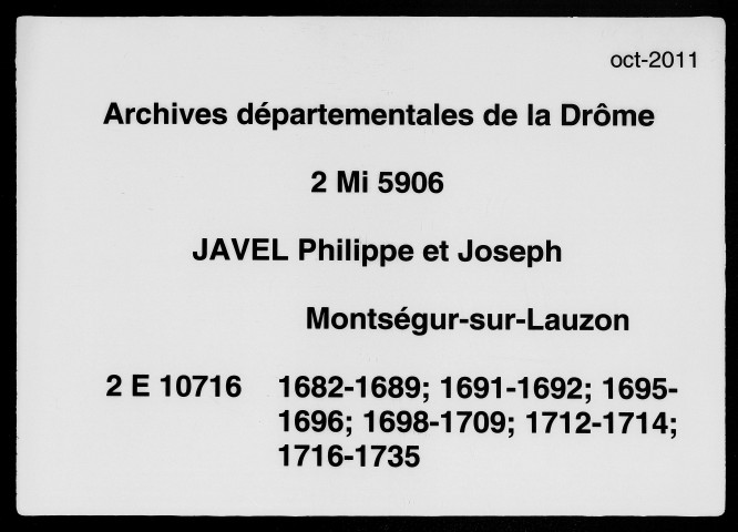 19 février 1682-24 juillet 1735